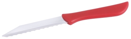 Küchenmesser mit rotem Griff,