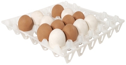Tablett für 30 Eier, weiß